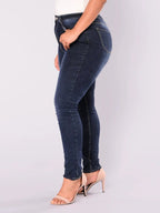 Whitening Stretch Plus Size Slimming Pencil Pants Jeans