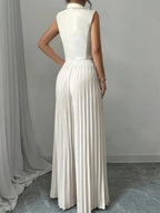 Pleated Pants Vest Grace Commuting Set 2-piece Sets