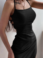 Strappy Backless Bodycon Halter Dress