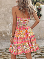 Sexy Off-shoulder Halter Neck Short Dress