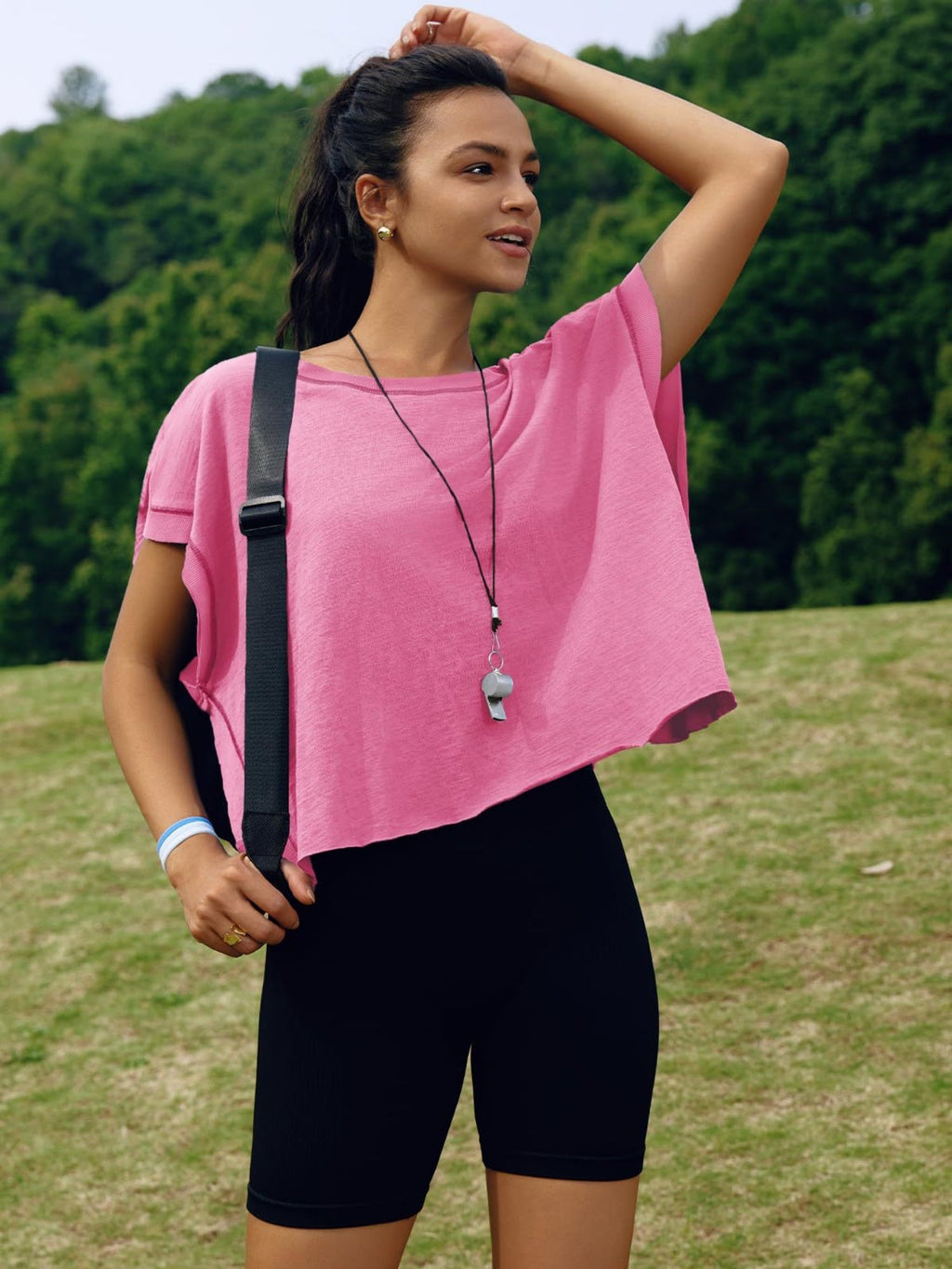 Backless Yoga Relaxed And Casual T-shirts