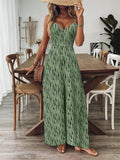Retro Print Loose Jumpsuit