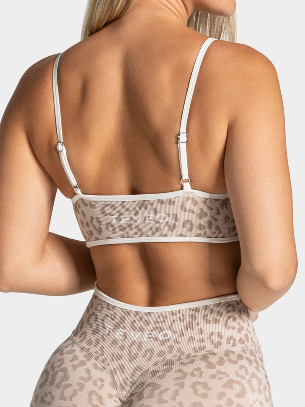 Leopard Print Contrasting Edging Yoga Bra Shockproof Slings Sports Vest
