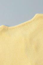Tie-up Flare Sleeve Cardigan Knitted Skirt Set