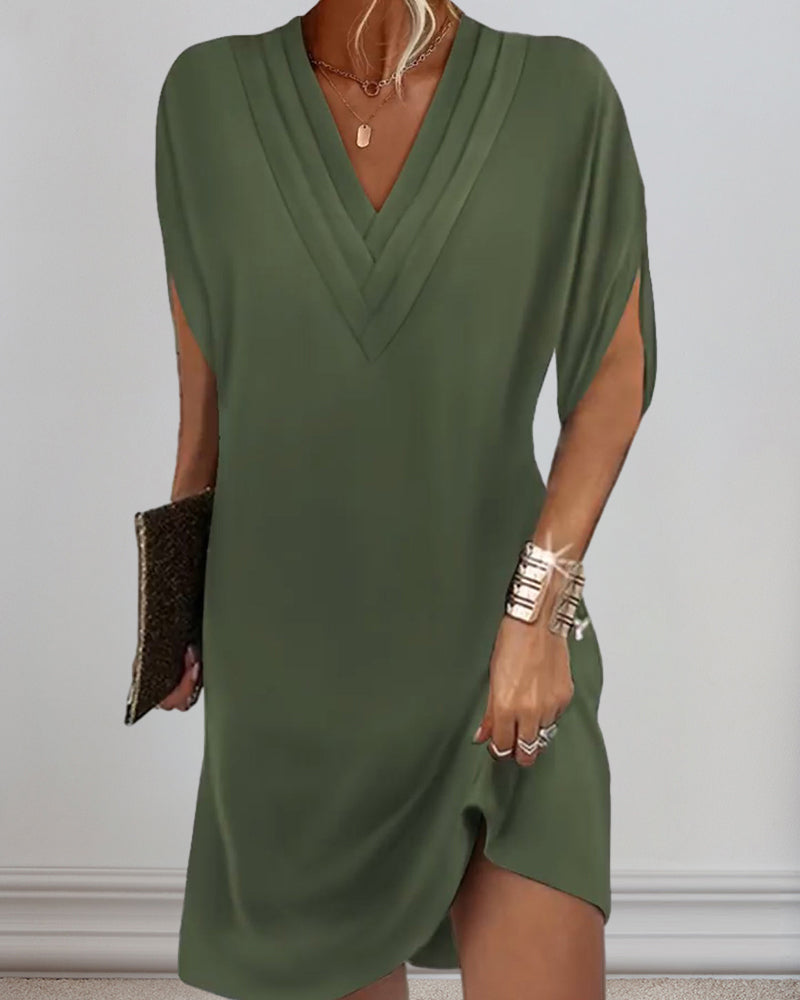 Kylie Exclusive Women's Lightweight and Breathable V Neck Summer Dress Statement Occasion Edit