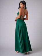 Slimming, Figure-hugging Backless Halter-neck Long Dress