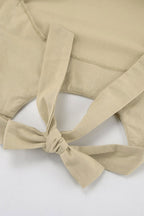 Halter Neck Backless Cotton Linen Dress