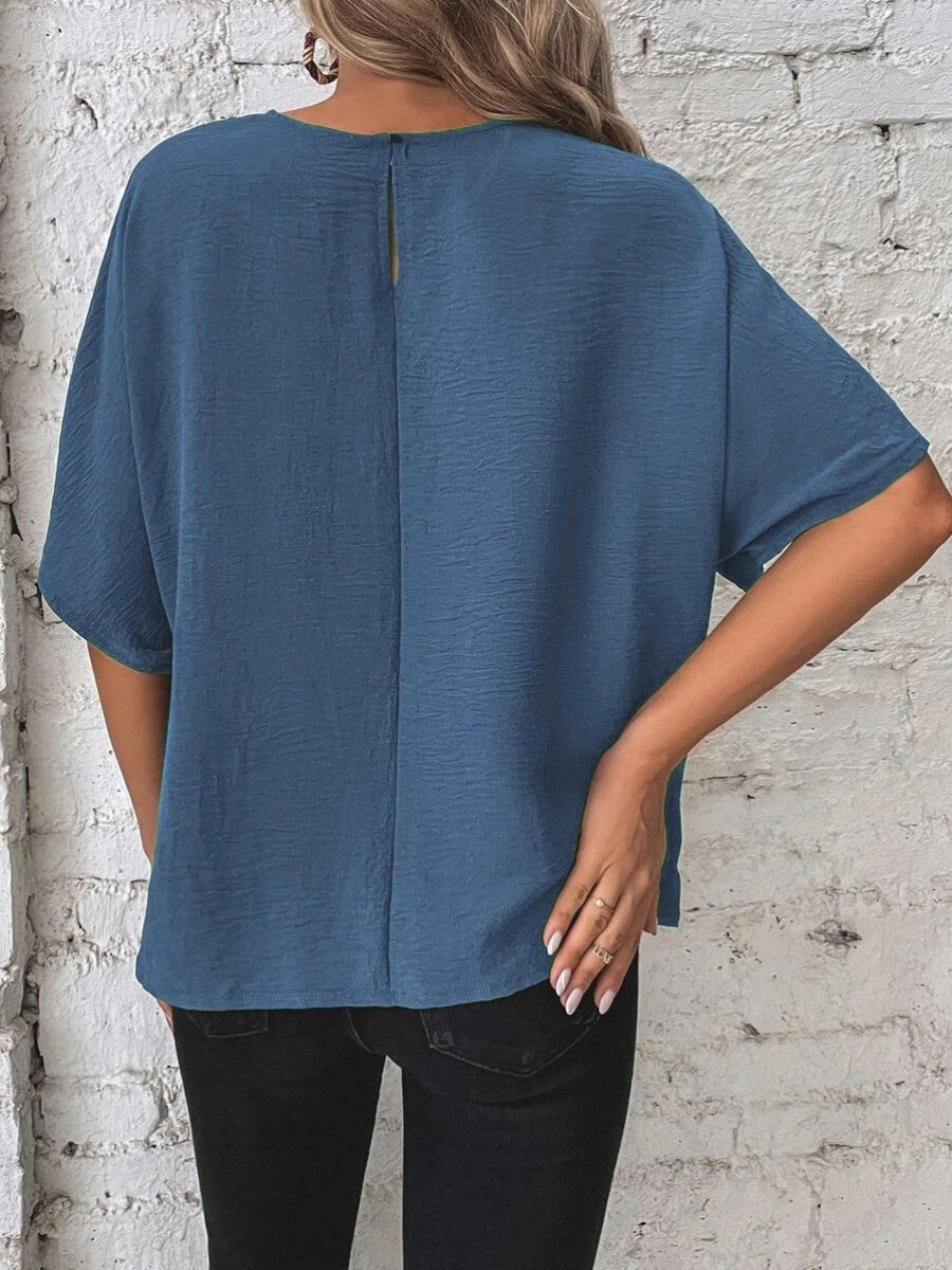 Batwing Sleeve Loose Casual Short-sleeved T-shirt
