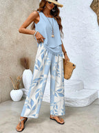 The Averie Set — Layered Top & Wide-Leg Trousers
