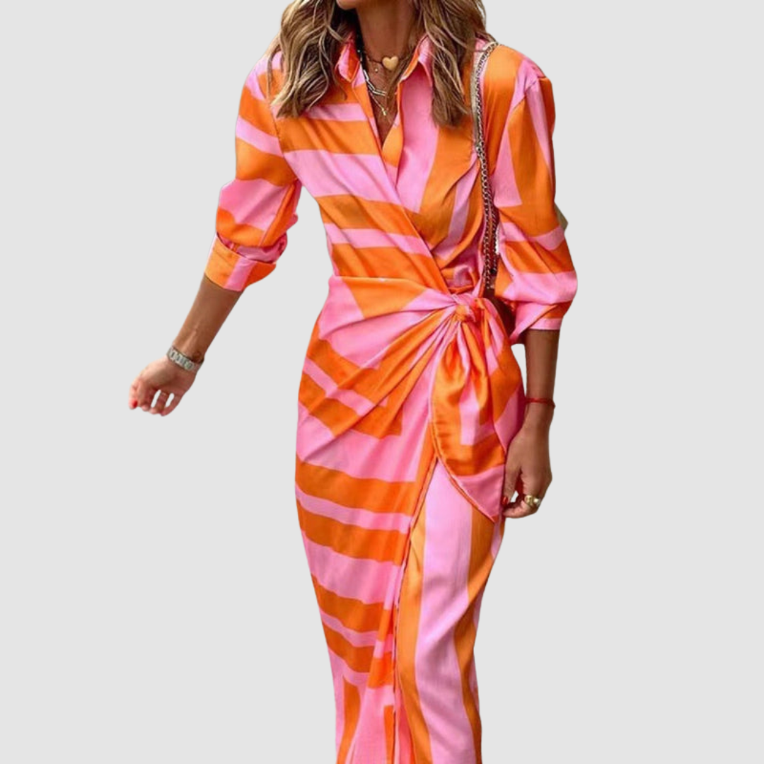 | Elegant Striped Dress