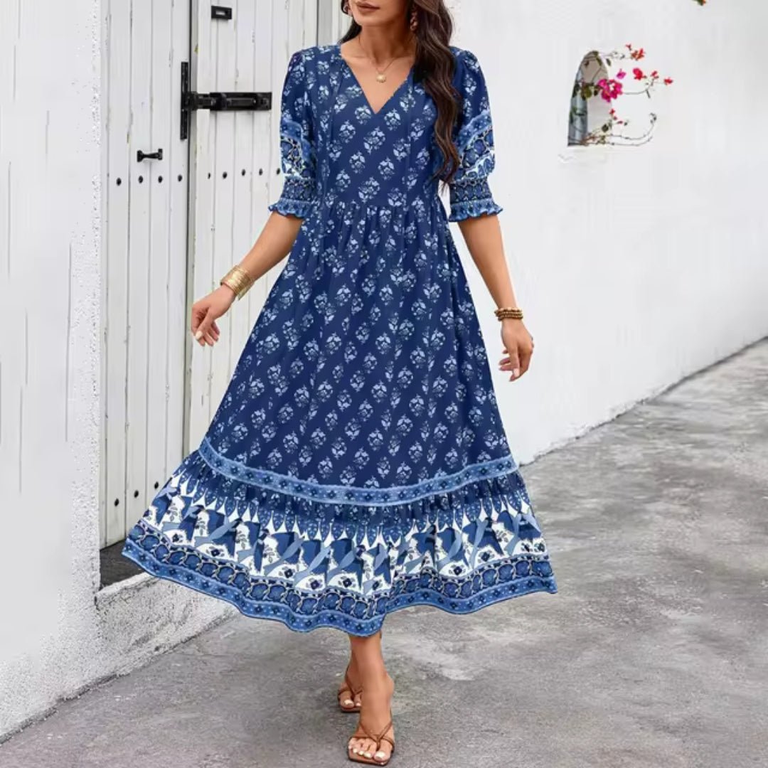 | Elegant Dress in Sunset Breeze