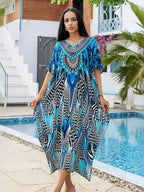 Resort-style Printed Loose Beachwear