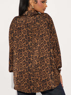 Leopard Print Retro Long-sleeved Shirt