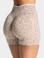 Leopard Print Seamless Buttock Lift Yoga Fitness Shorts