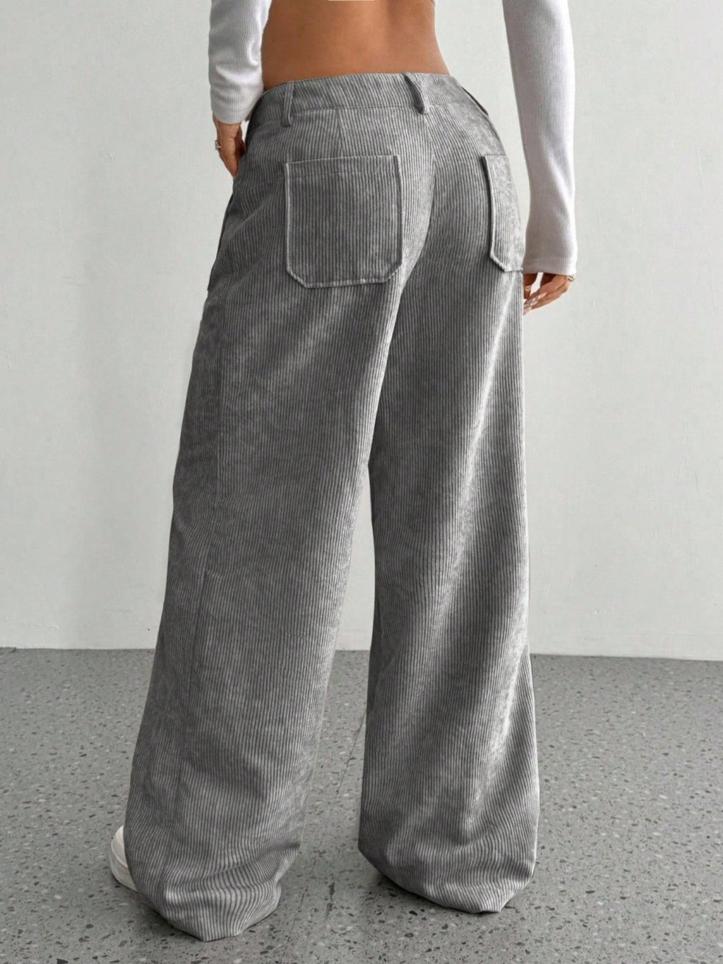 Pocket Loose Wide-leg Pants