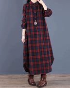 Esther Minimalist Dress Long Sleeve Checked Shirt Designer Edit