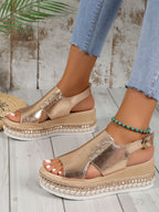 Buckle Wedge Sandals