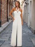Hollow Out Neck Strap Jumpsuits