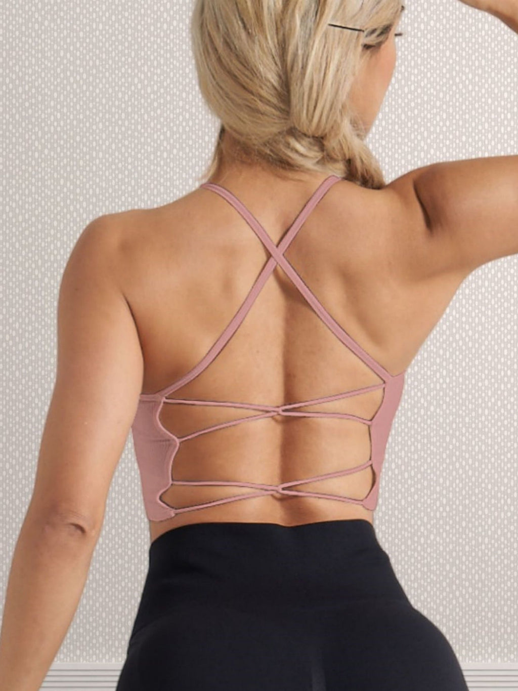 Cross-back Beauty Yoga Vest Thin Straps Worn As Outerwear Sports Bra