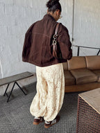 Vintage Lace Casual Pants