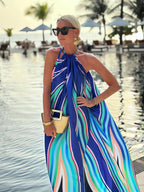 Sapphire Flow Maxi Dress