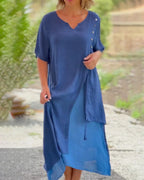 Iliana Statement Short Sleeve Dress Designer Edit