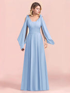Ribbon Waist Parties Bridesmaid Grace Maxi Dresses