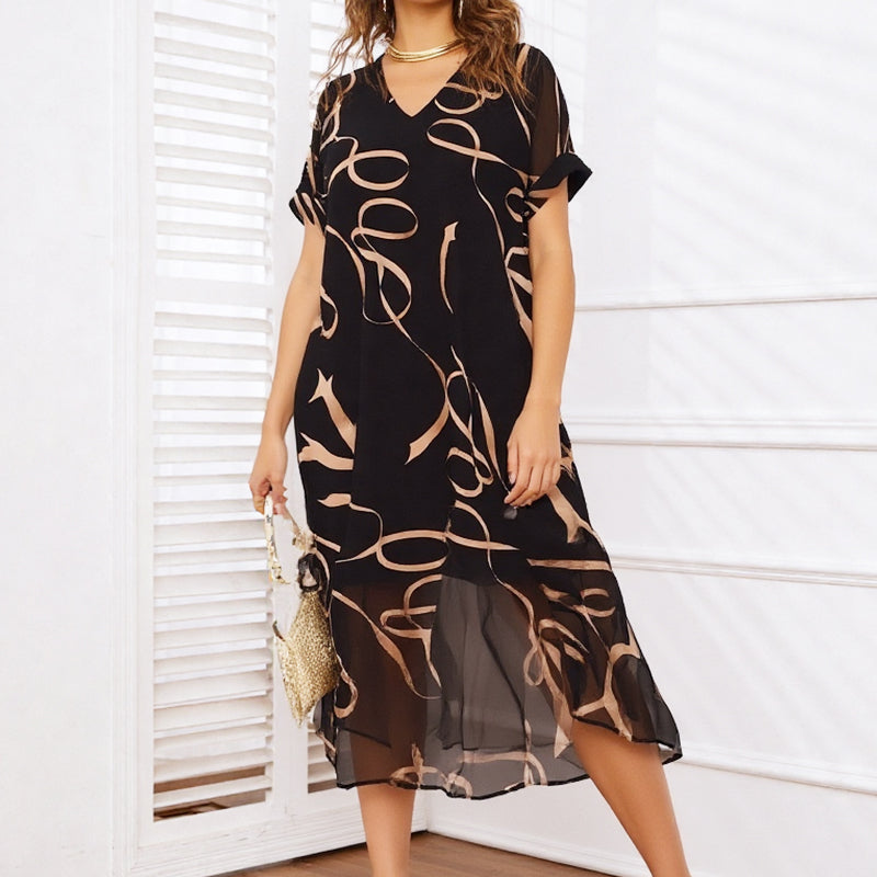 | Flowing V-Neck Dress