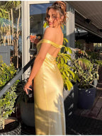 Off-the-shoulder Strapless Backless Long Dress