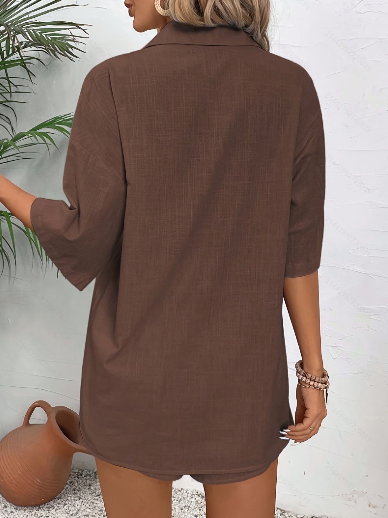 Short-sleeved Wide-leg Jumpsuit