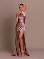 Halter Split Stand collar Maxi Dresses