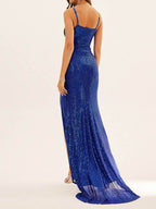 Sequins Slit Maxi Dresses
