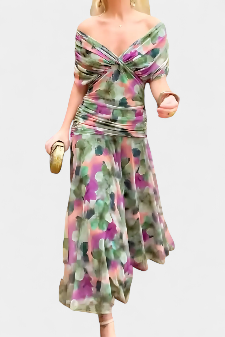 Elowen | Floral V-Neck Dress