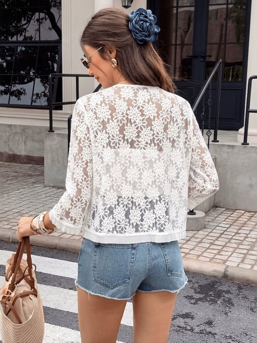 Perspective Lace Temperament Trim Jackets