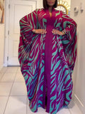 Printed Cloak Cardigan Leisure Robe Maxi Dresses