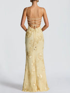 Printed Camisoles Waist-cinching And Hip-hugging Maxi Dresses