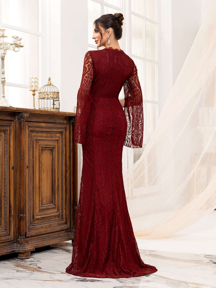Sexy Slim-fit Fishtail Banquet Slit Evening Dress Maxi Dresses