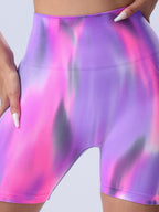Seamless Color High-waisted, Tummy-flattening, And Butt-lifting Yoga Shorts