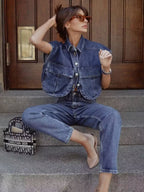 Pocket Denim Waistcoat