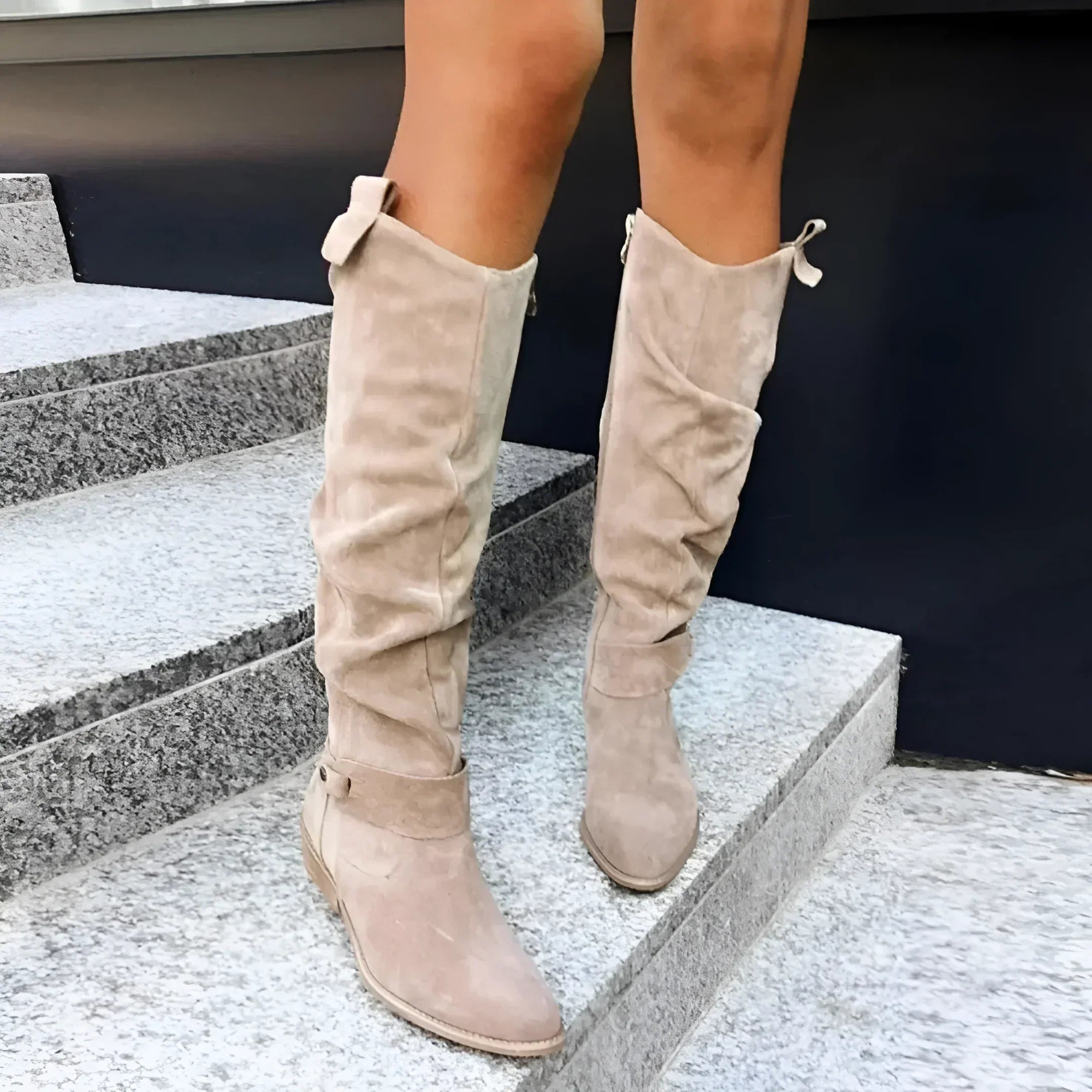 | Suede Knee Boots