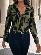 Printed Long Sleeves Blouse