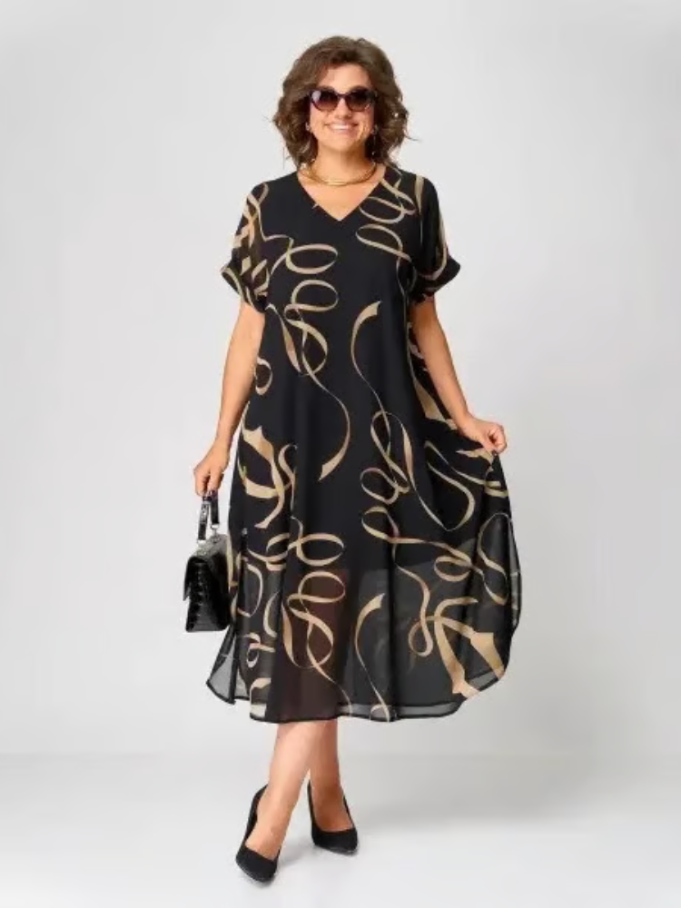 | Flowing V-Neck Dress
