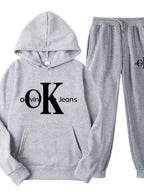 Sports Printed Hoodies Sweatpants 2-piece Sets
