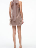 3D Flowers Feather Straight-fit Mini&Short Dresses