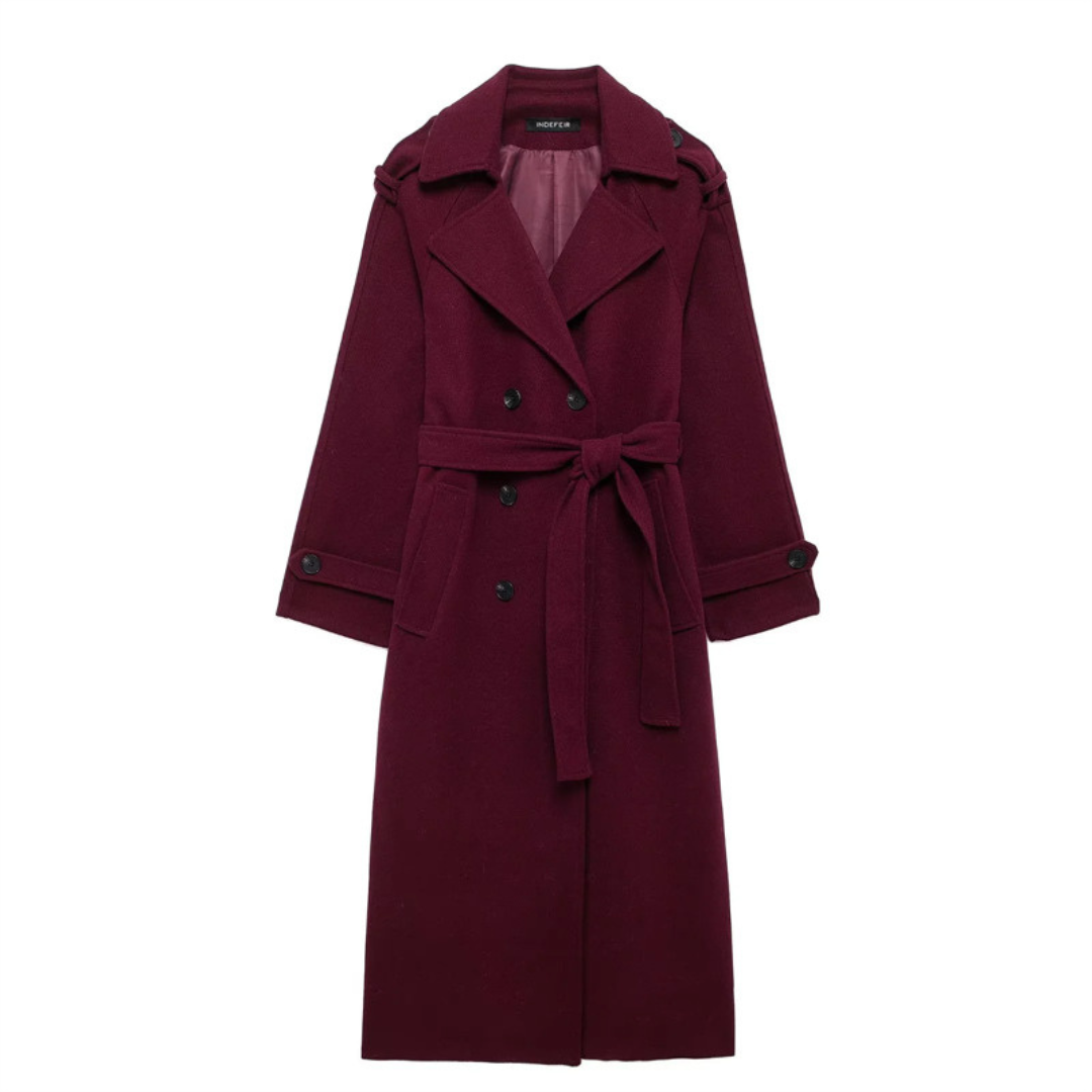 | Elegant burgundy coat
