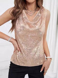 Sequins Sleeveless Tank Tops