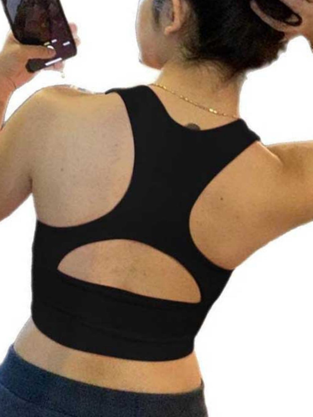 Deep V Tight-fitting Backless Exercise Yoga Tank Top