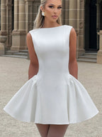 Sleeveless Big Swing Mini&Short Dresses