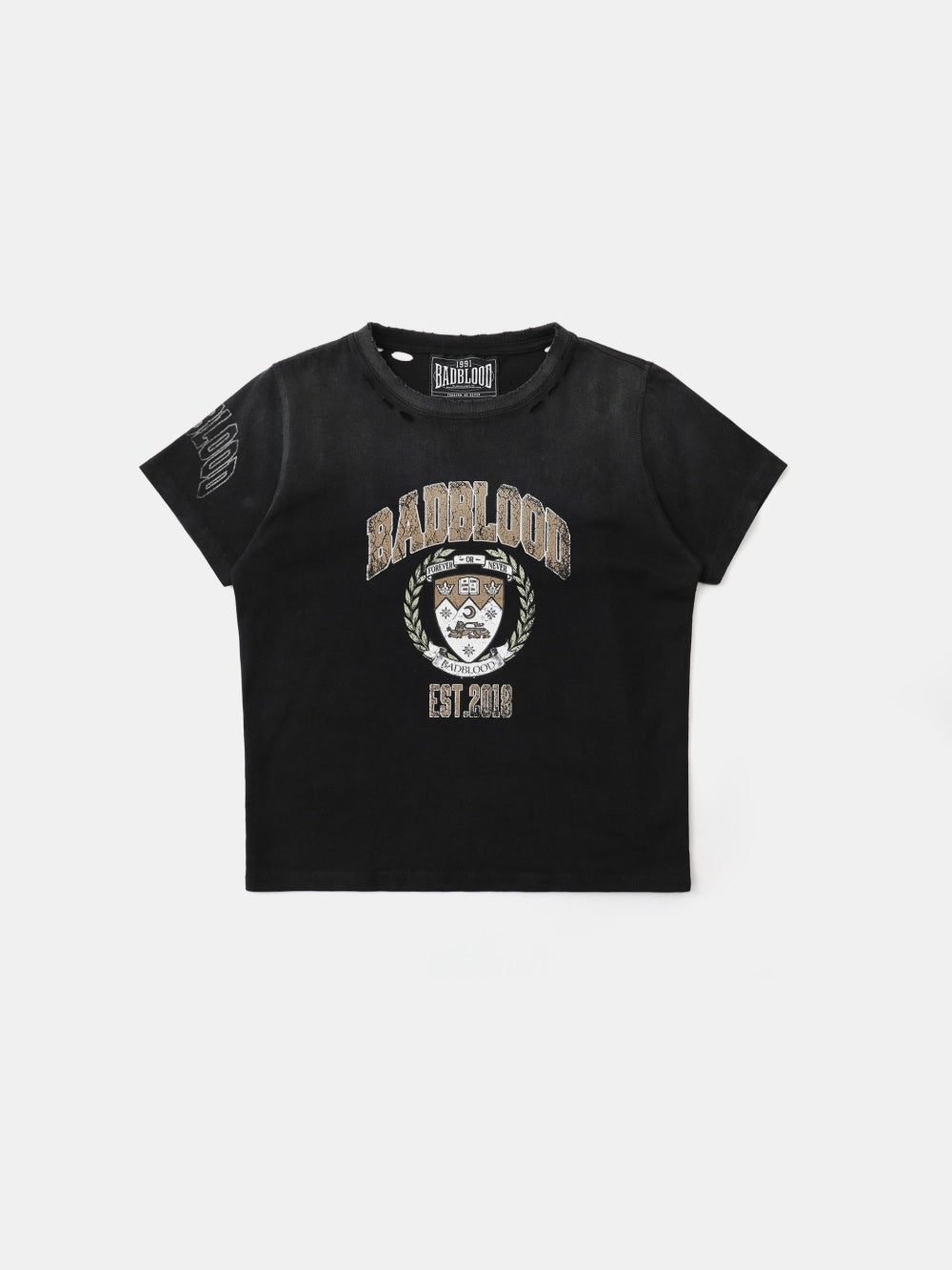 BADBLOOD Work Shop Printed Distressed T-shirts