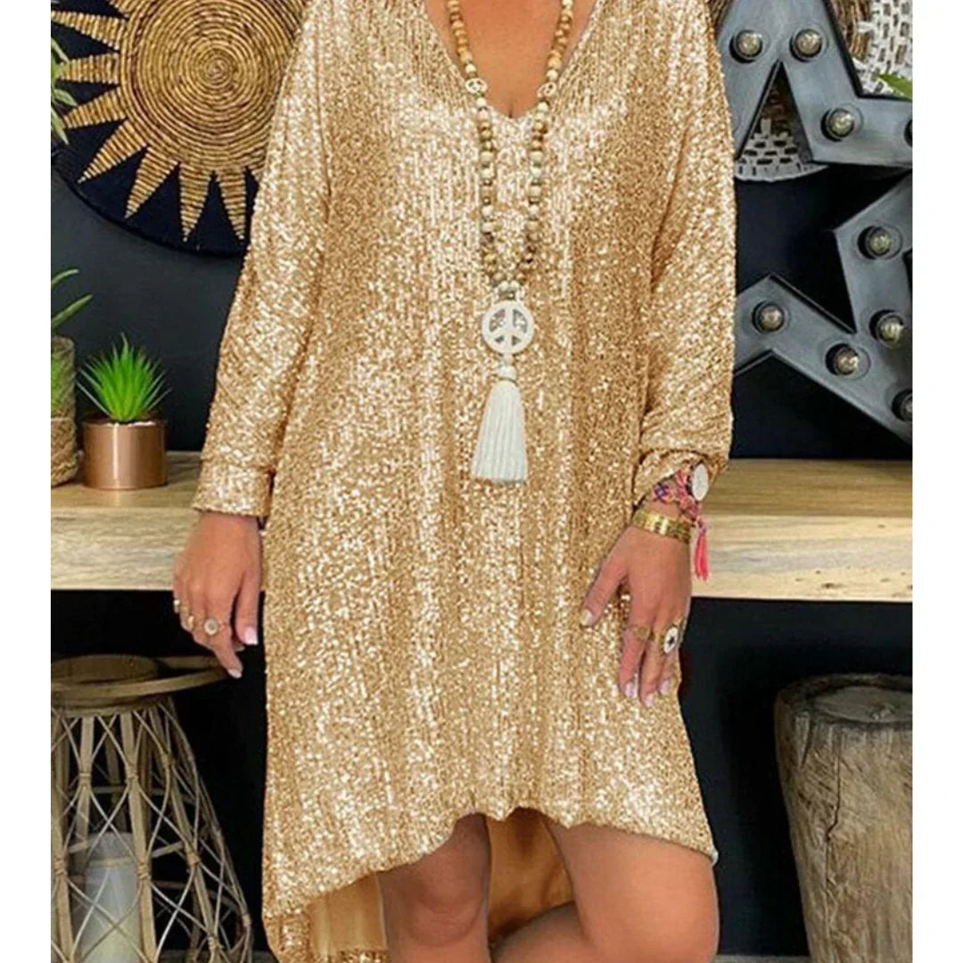 Alfhild Boutique Glittery Sequin Dress Statement Occasion Edit